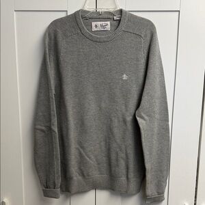 Original Penguin by Munsingwear Gray Crew Neck Sweater Small